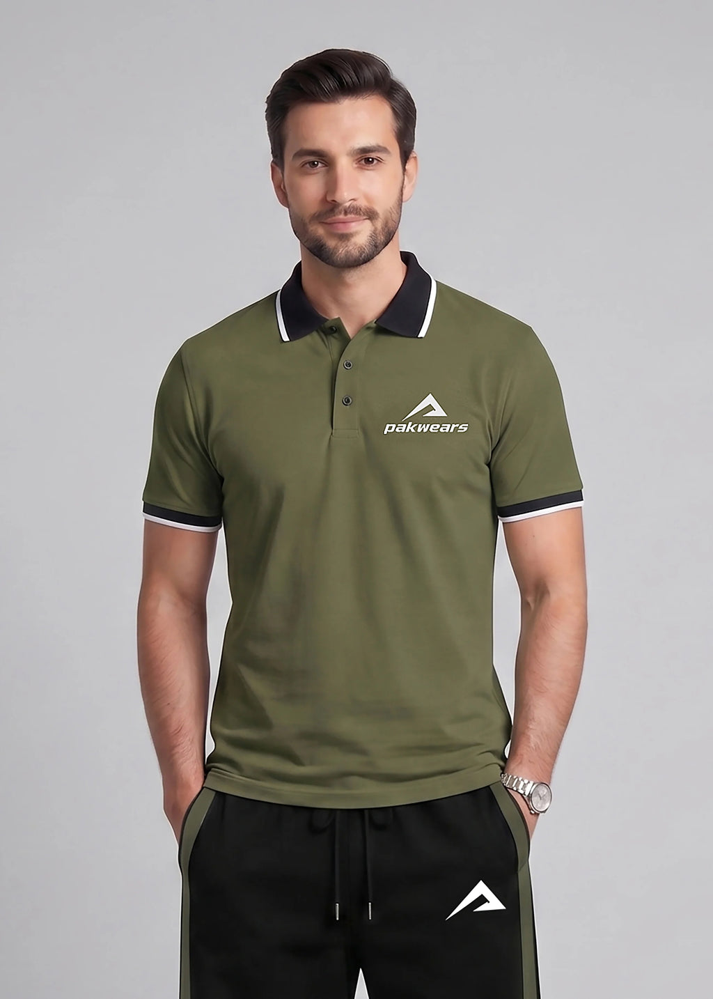 Olive Green Polo Tracksuit