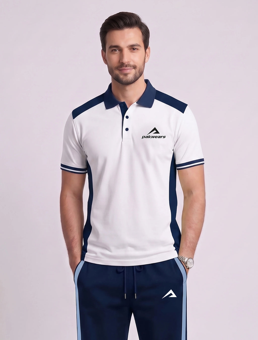 White Athletic Polo Shirt