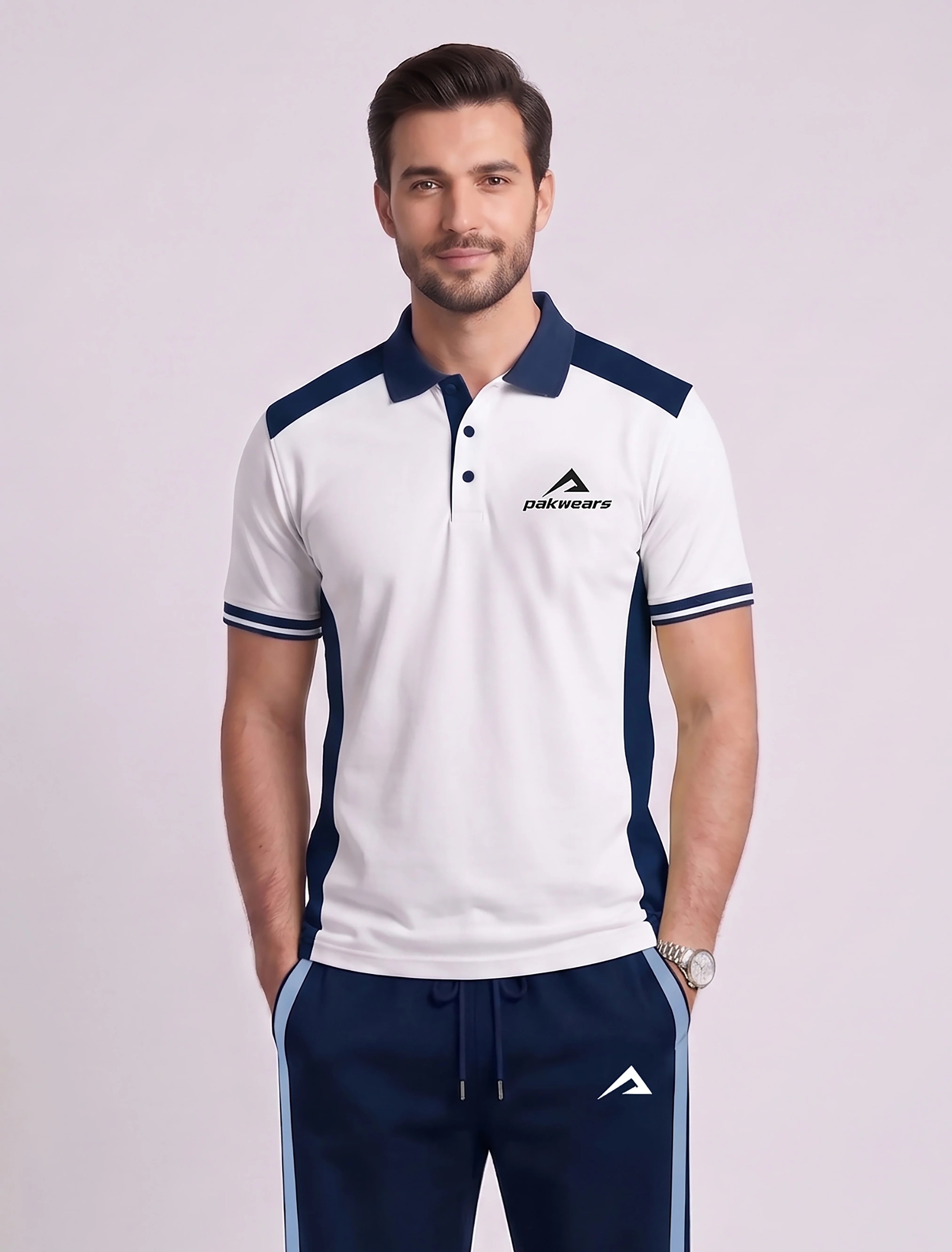 White Athletic Polo Shirt