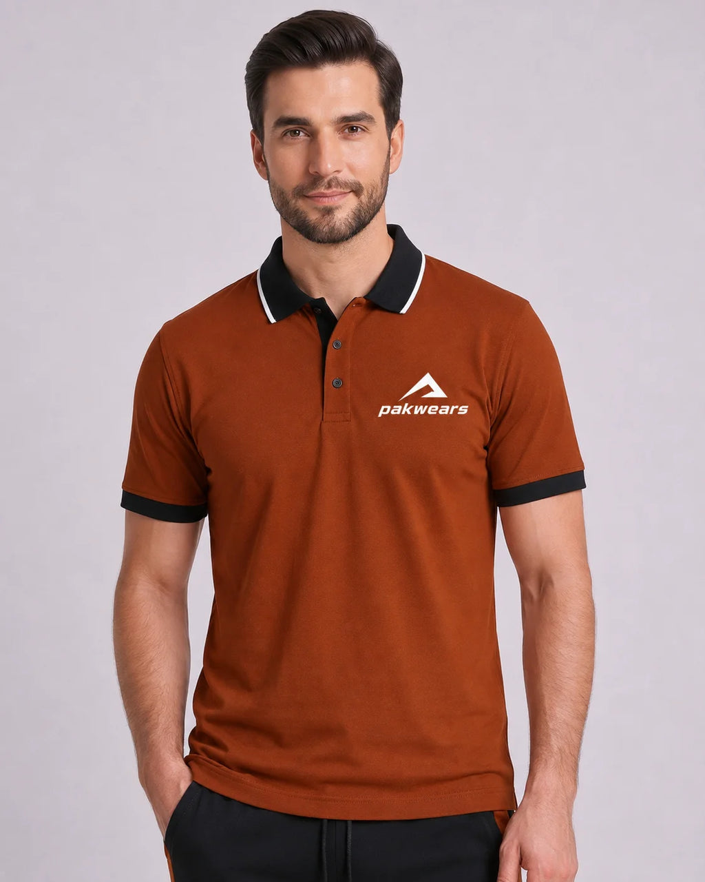 Rust Brown Polo Shirt