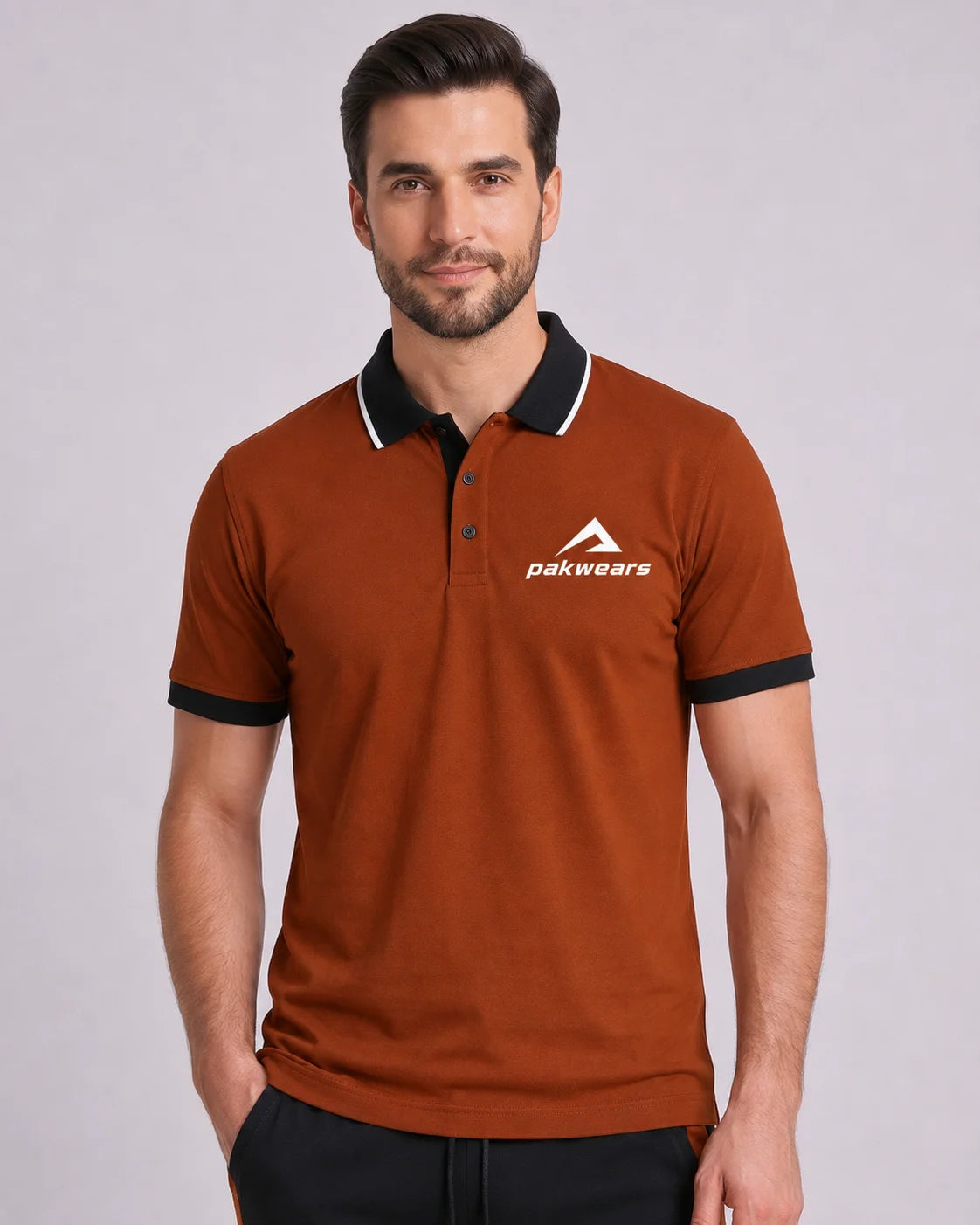 Rust Brown Polo Shirt