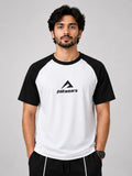 Men’s White T-Shirt with Black Sleeves