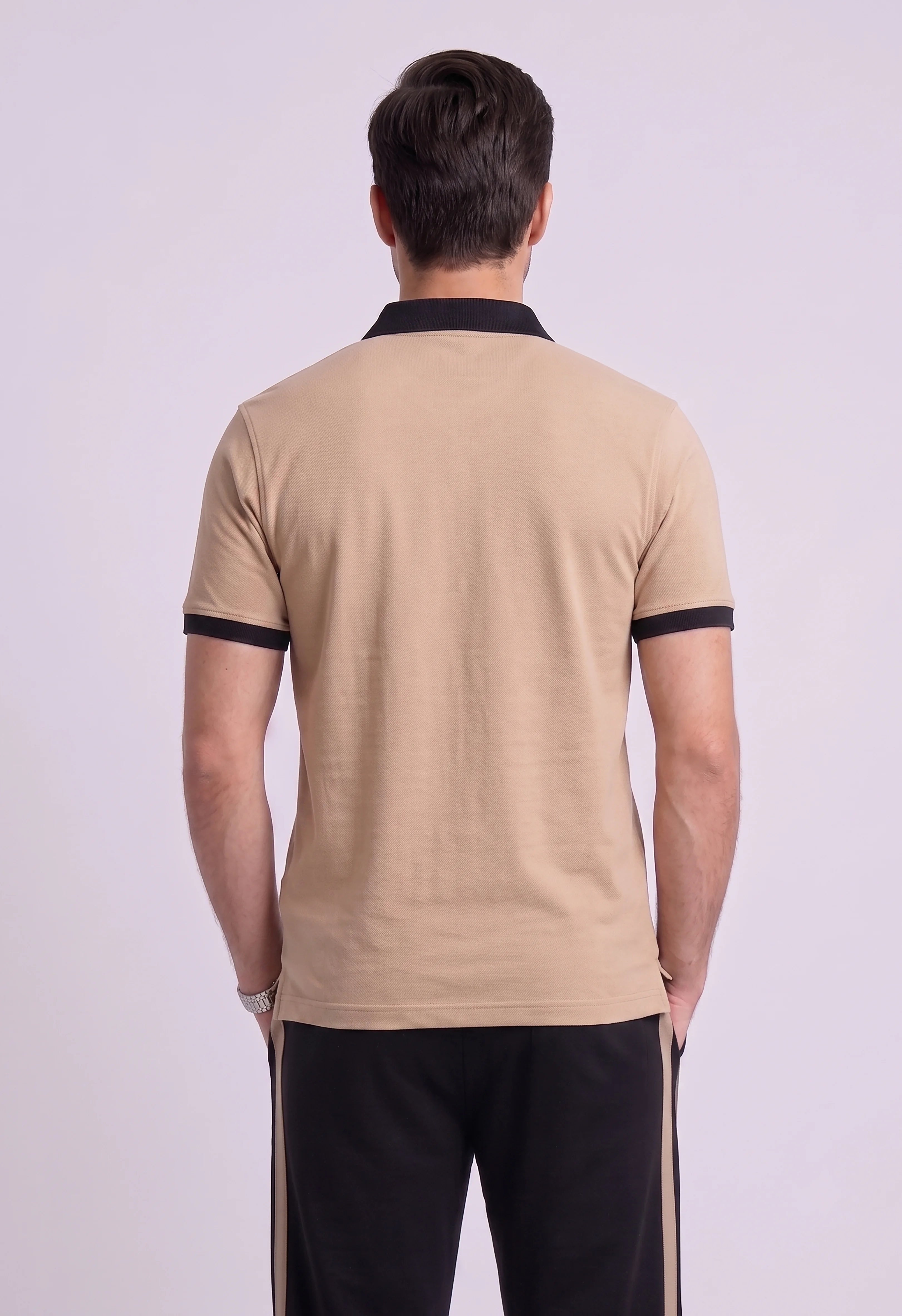 Premium Beige Casual Polo Shirt