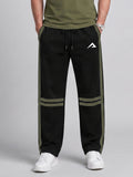 Black and Olive Streetwear Baggy Trouser