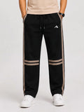 Premium Black Trouser wth Beige Stripe