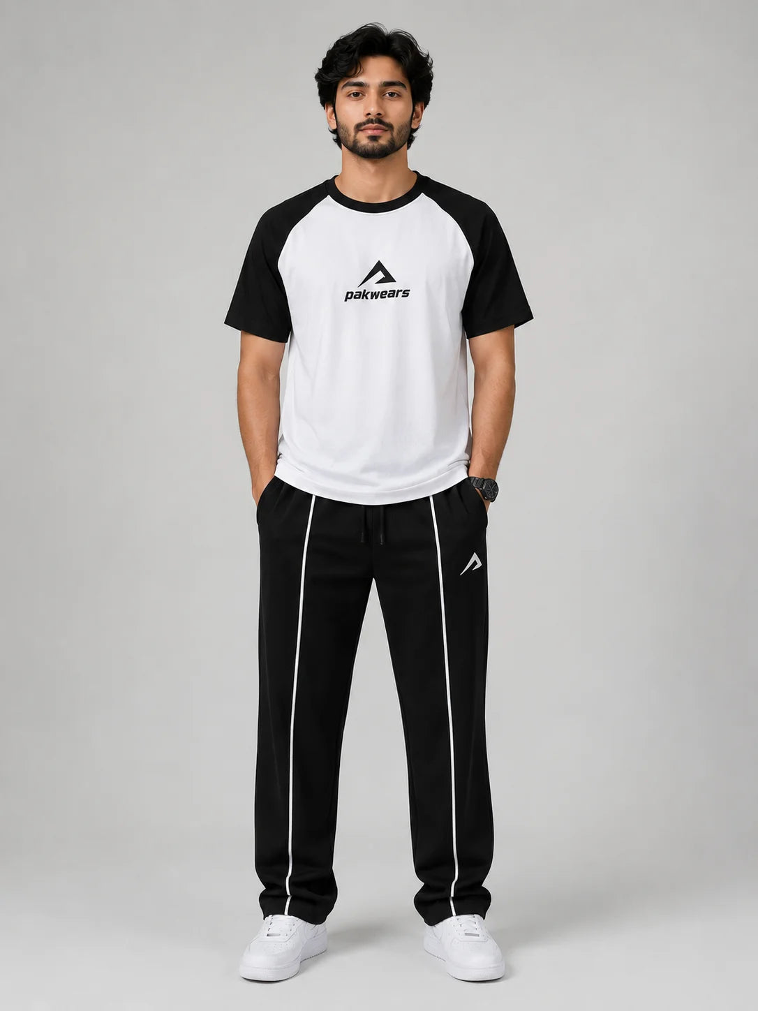 Premium Black & White Summer Tracksuit