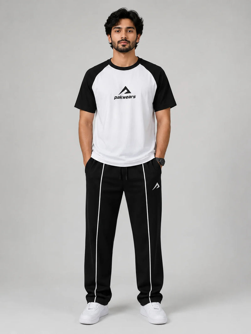 Premium Black & White Summer Tracksuit