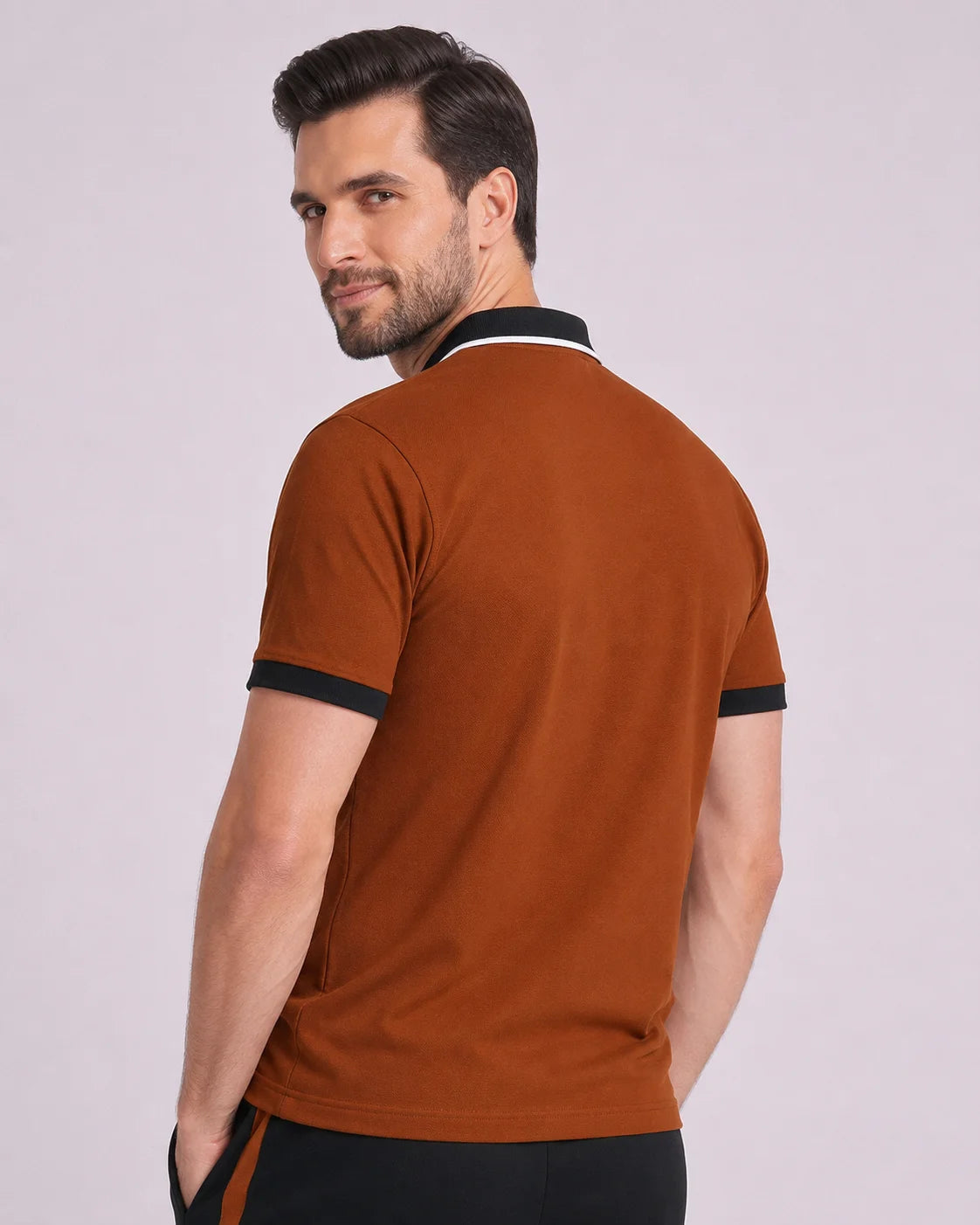 Rust Brown Polo Shirt