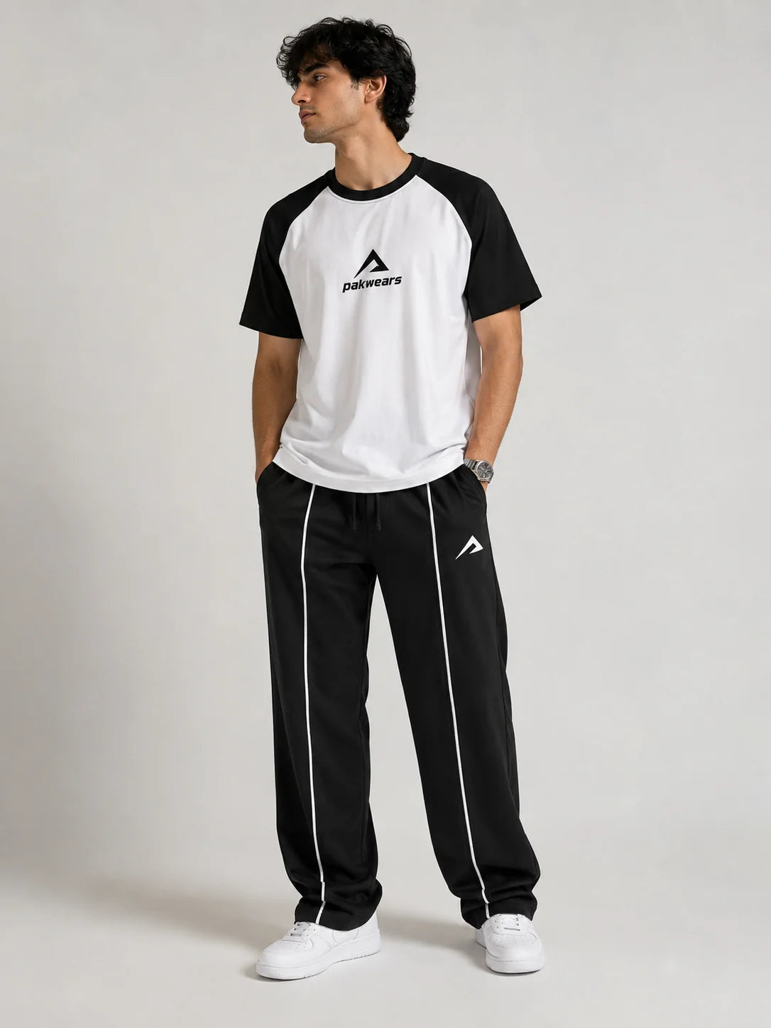 Premium Black & White Summer Tracksuit
