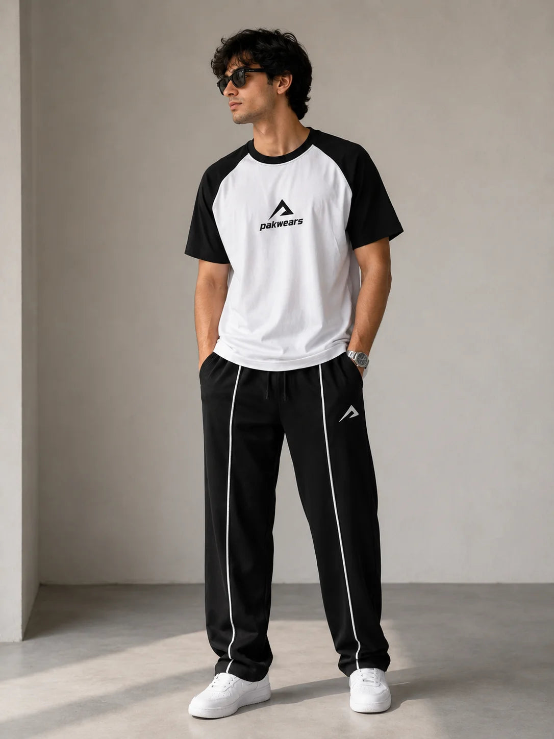 Premium Black & White Summer Tracksuit