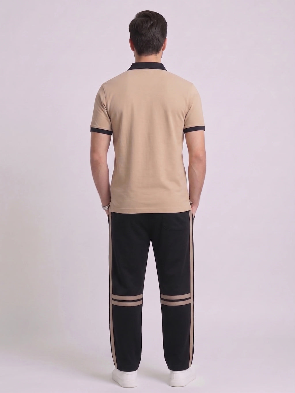 Premium Beige Polo Tracksuit