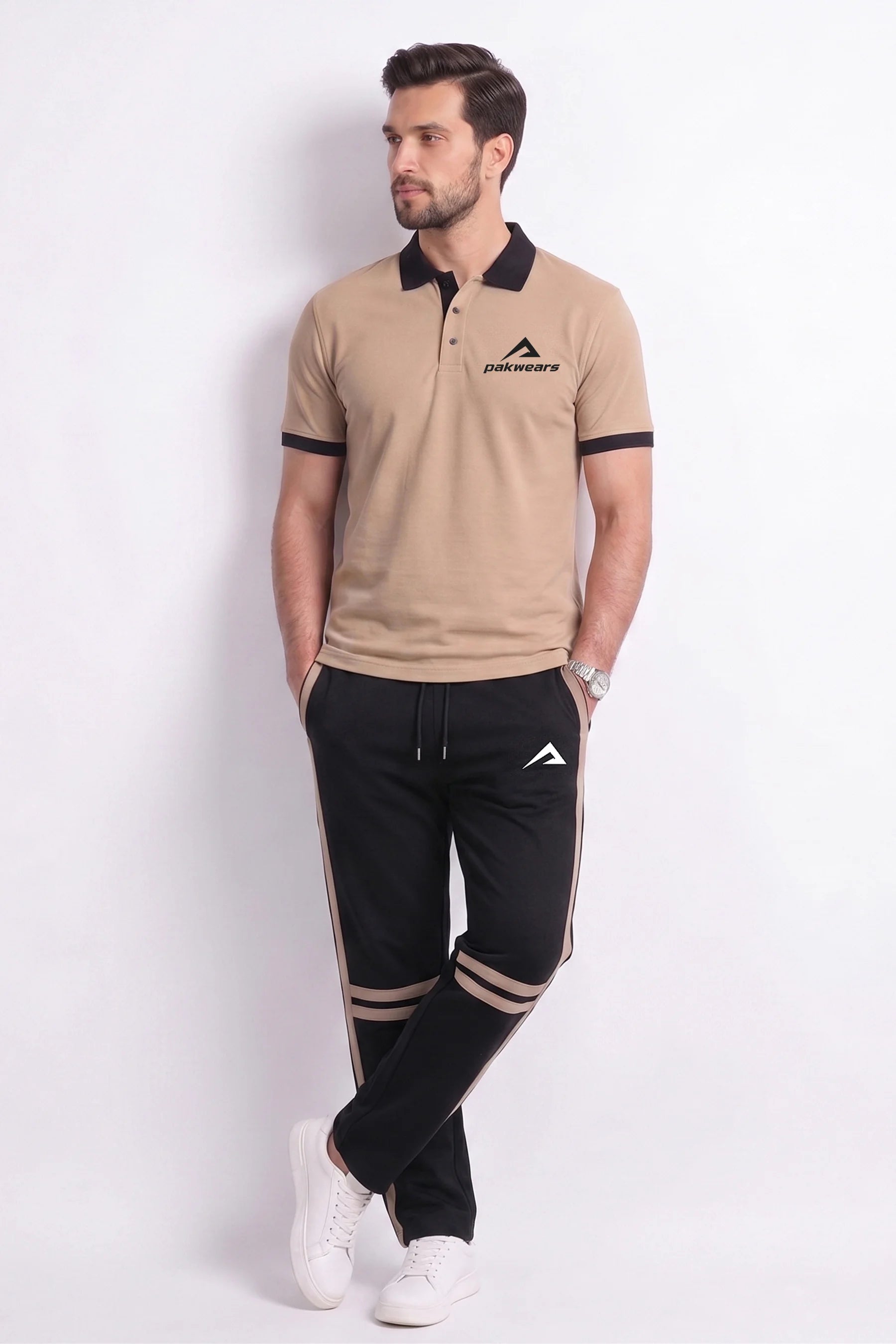 Premium Beige Casual Polo Shirt