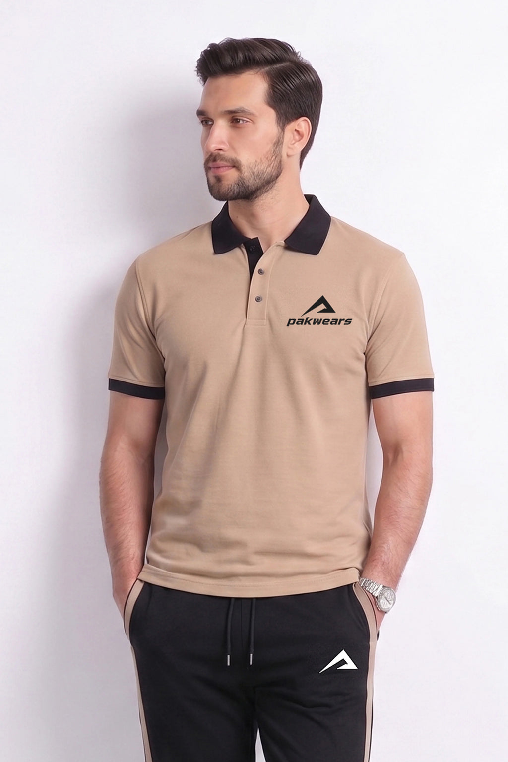 Premium Beige Polo Tracksuit