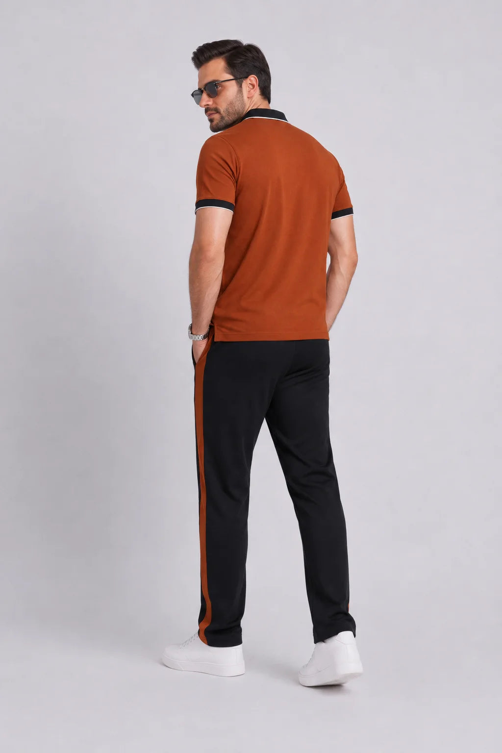 Premium Rust Brown Polo Tracksuit
